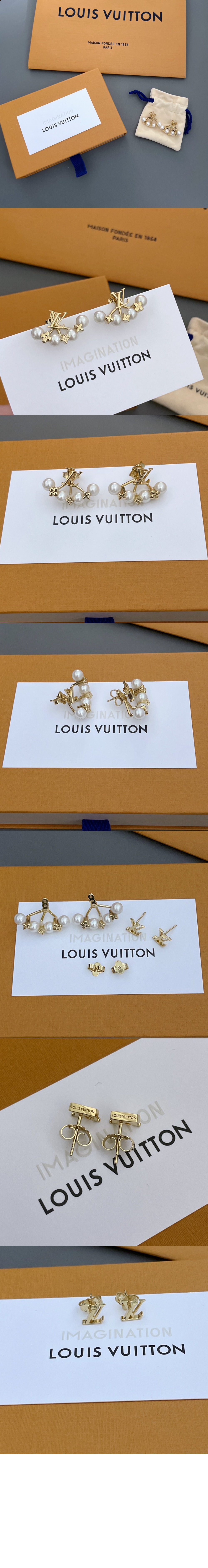 루이비통 미니그램 펄 귀걸이 M01258