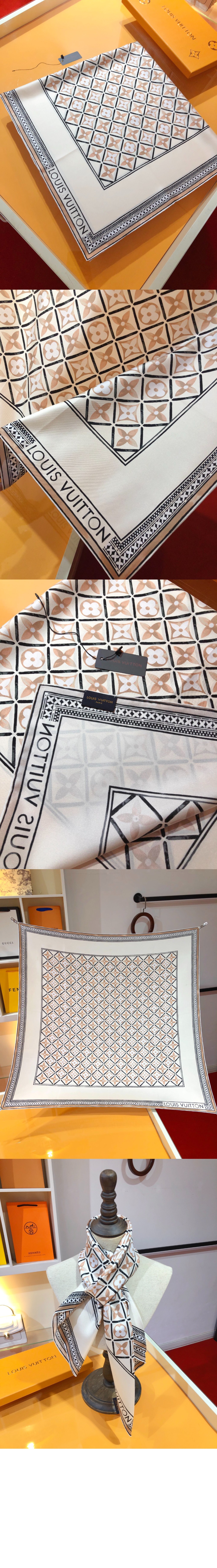 루이비통 모노그램 플라워 타일 스퀘어 90 M78980