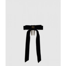 미우미우 벳 헤어 클립 블랙 5IF207