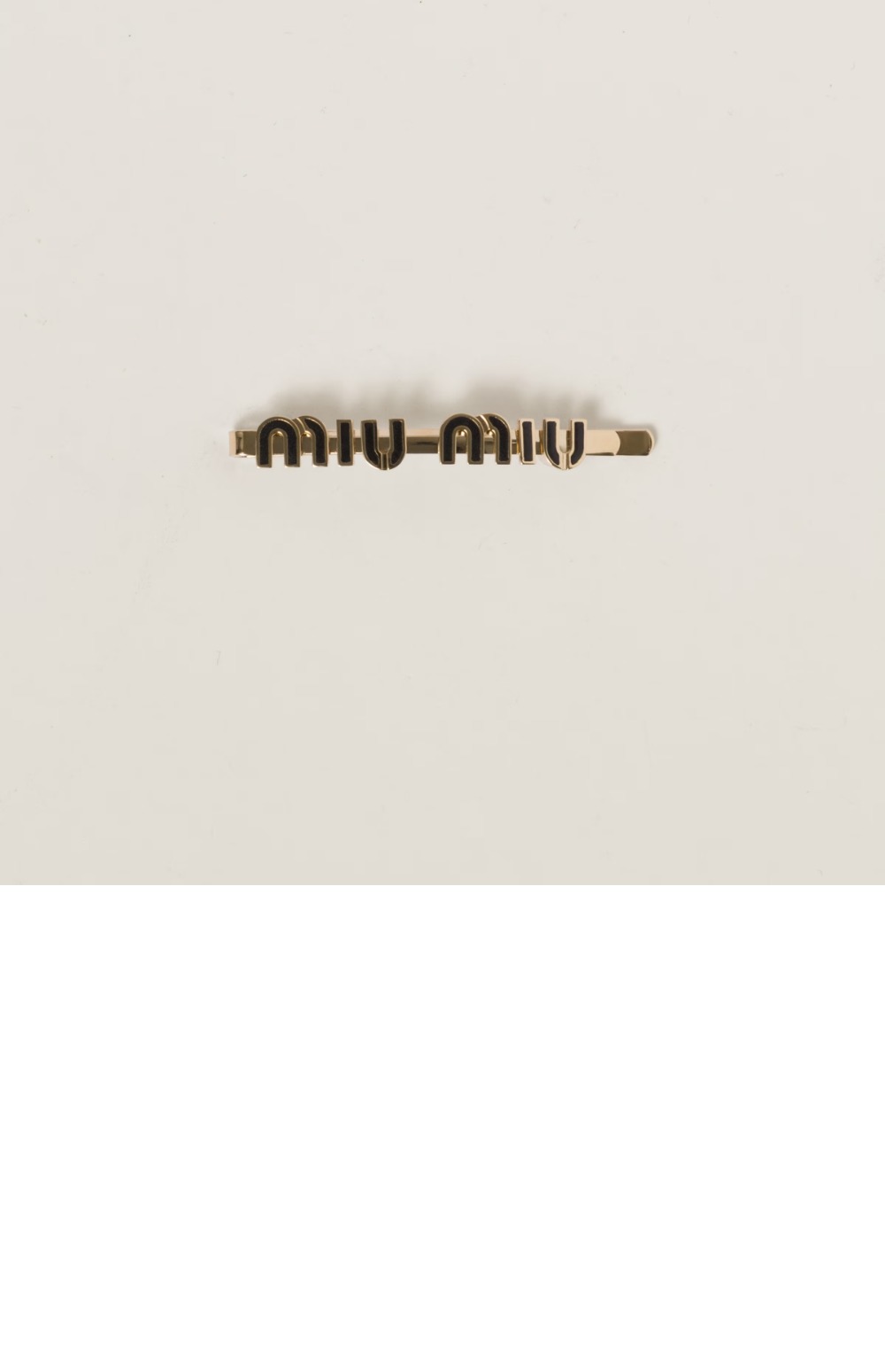 미우미우 에나멜 메탈 헤어 클립 5IF146