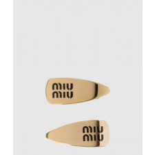 미우미우 에나멜 메탈 헤어 클립 5IF171