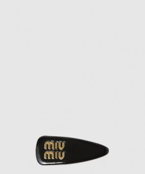 미우미우 페이턴트 가죽 헤어 클립 5IF092