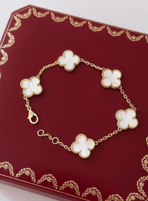 반클리프 팔찌 로즈골드 앤 화이트