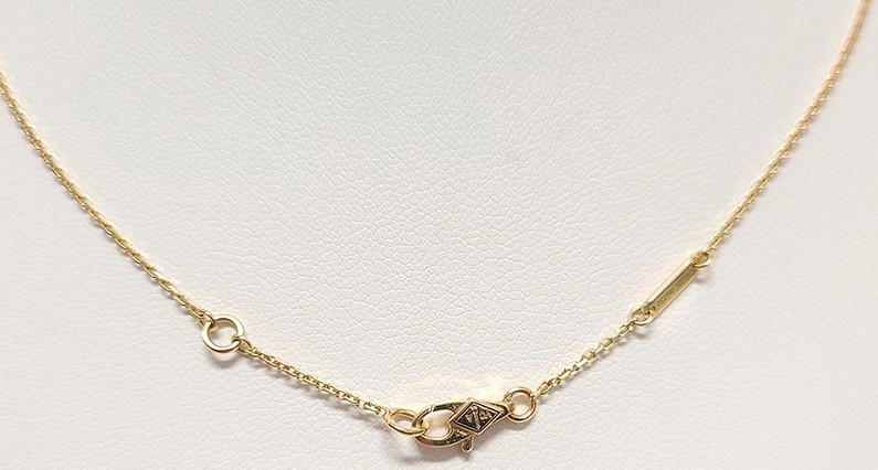 반클리프 알함브라 커넬리언 스위트 사이즈 목걸이 로즈골드 버건디