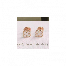 반클리프 스위트 알함브라 이어링 골드 화이트