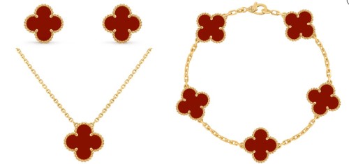 반클리프 빈티지 알함브라 세트 골드 레드