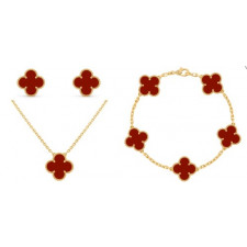 반클리프 빈티지 알함브라 세트 골드 레드