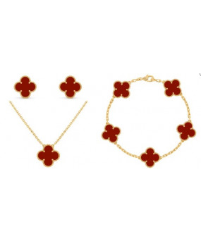 반클리프 빈티지 알함브라 세트 골드 레드