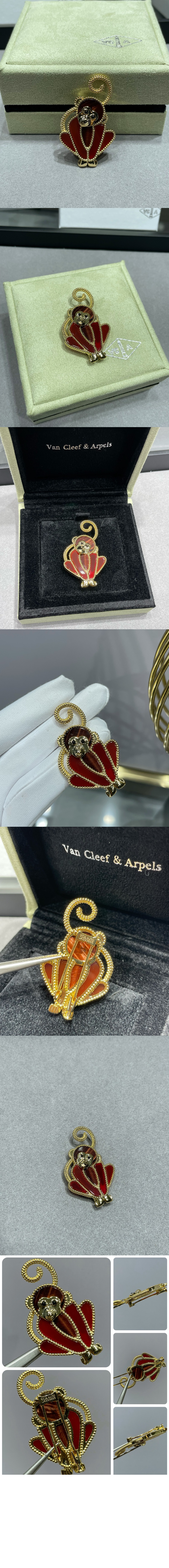 반클리프 럭키 애니멀 몽키 클립 7UL00