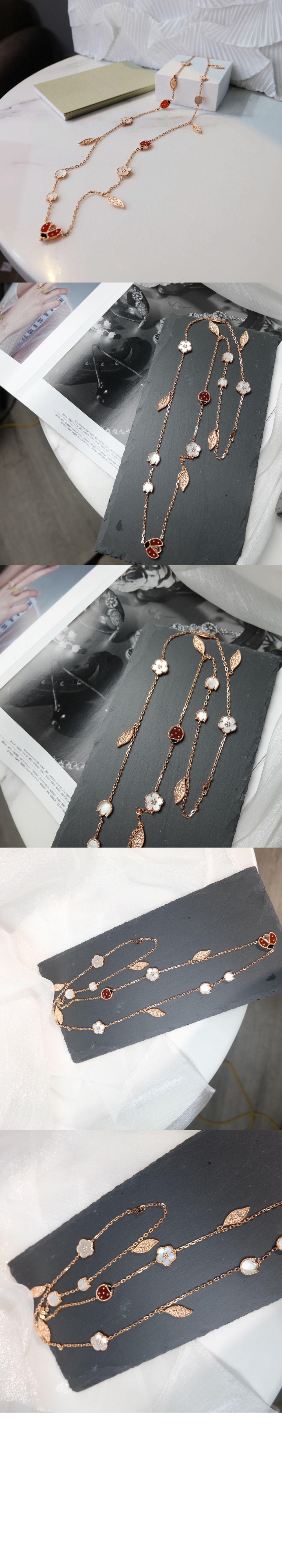 반클리프 럭키 스프링 롱 네크리스 7RT00