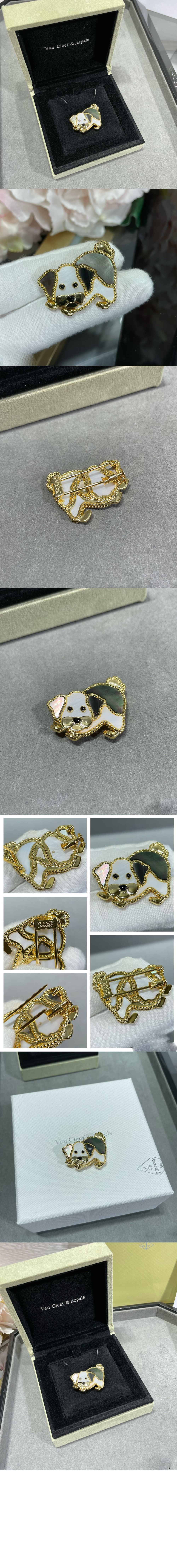 반클리프 럭키 애니멀 비숑 프리제 클립 9RV00