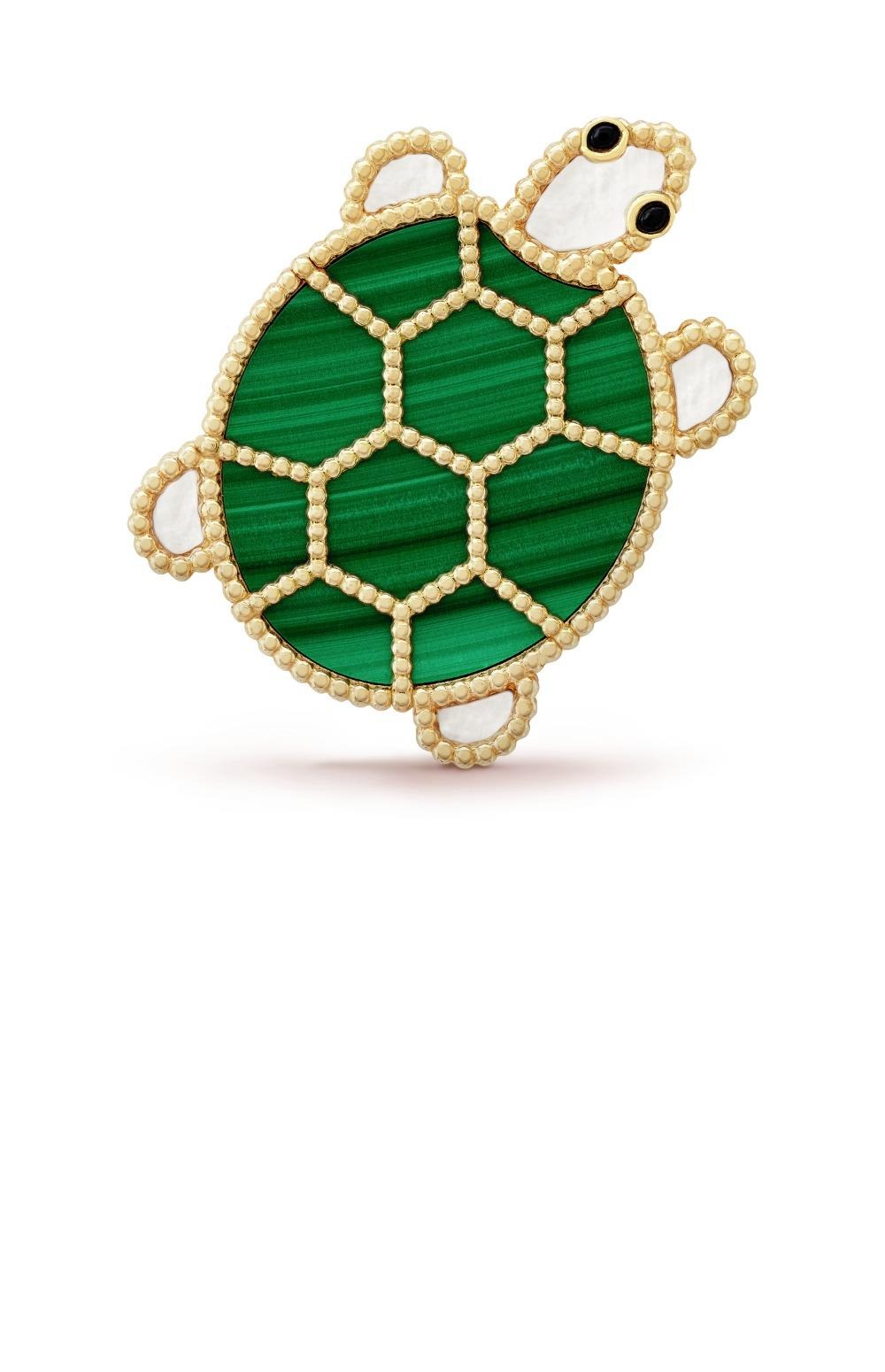 반클리프 럭키 애니멀 터틀 클립 5LK00