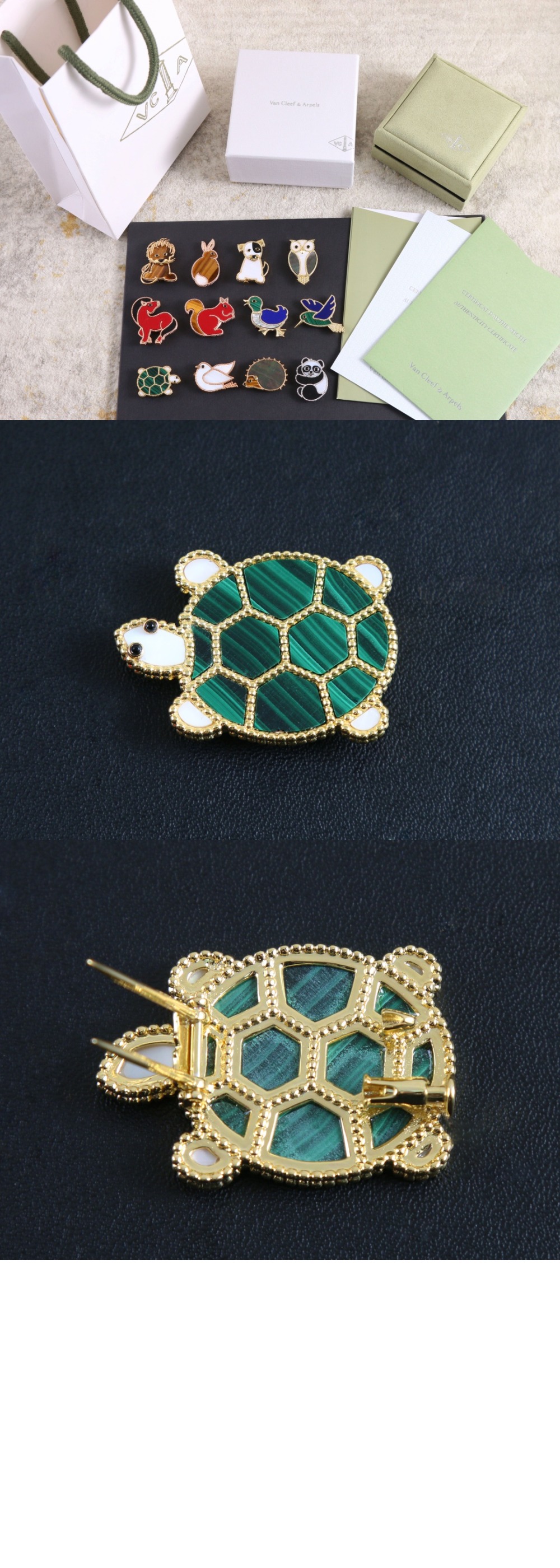 반클리프 럭키 애니멀 터틀 클립 5LK00