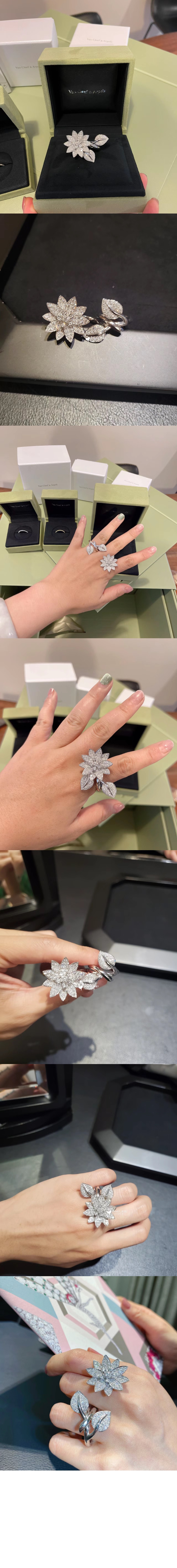 반클리프 로터스 비트윈 더 핑거 반지 1ND00