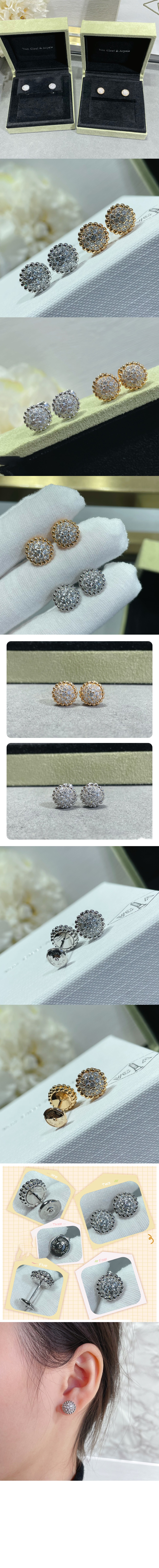 반클리프 뻬를리 다이아몬드 귀걸이 9PF00