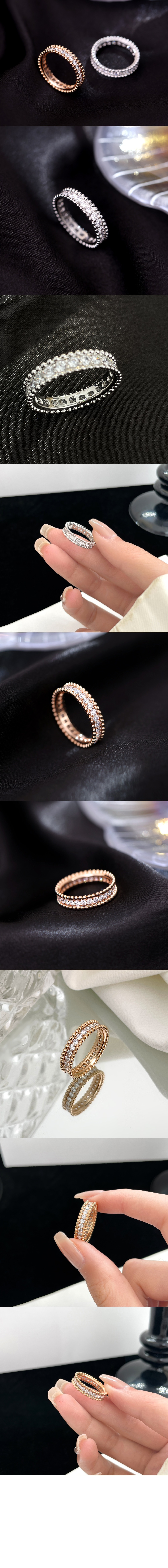 반클리프 빼를리 다이아몬드 반지 4E200