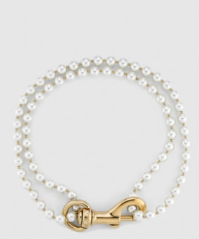 발렌시아가 후크 유리 진주 목걸이 817048