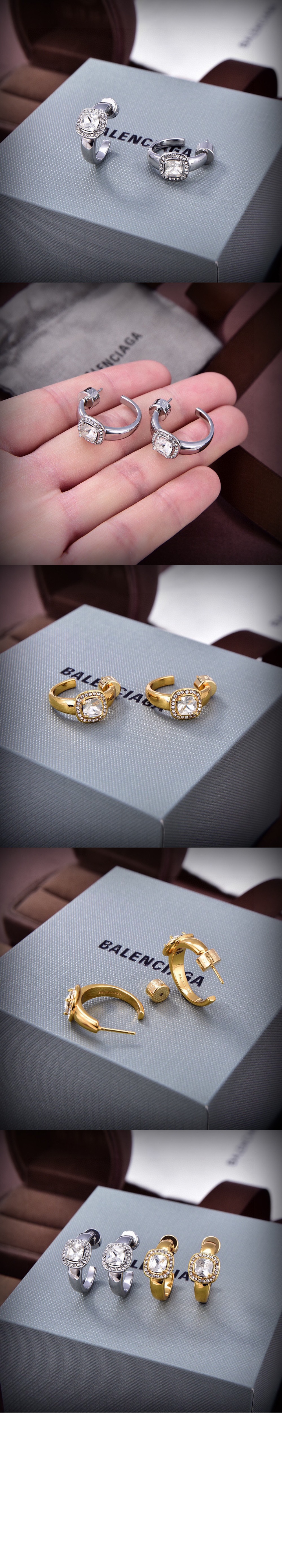 발렌시아가 맥시 솔리타이어 이어 커프 764619