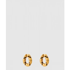 발렌시아가 인그레이빙 로고 후프 귀걸이 741590