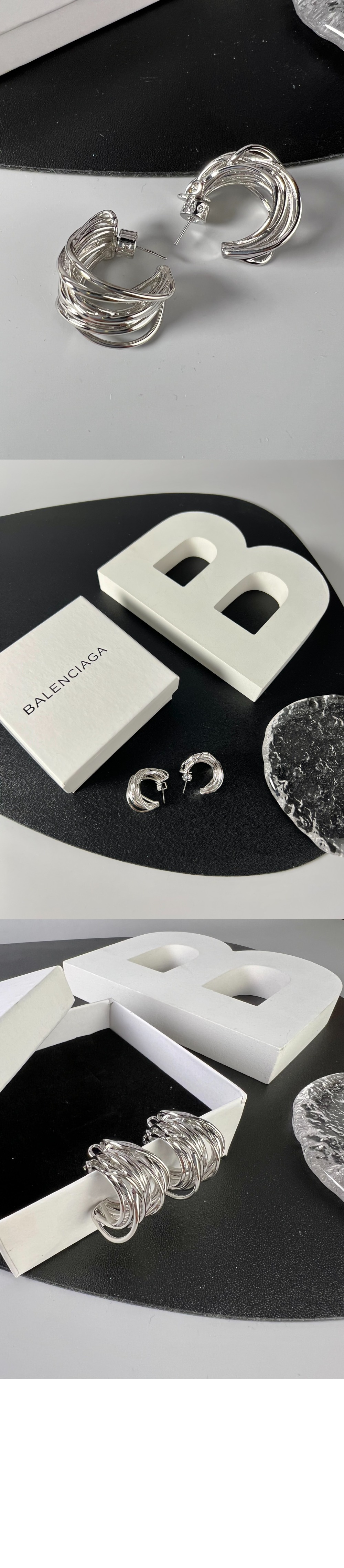 발렌시아가 실뭉치 효과 귀걸이 719078