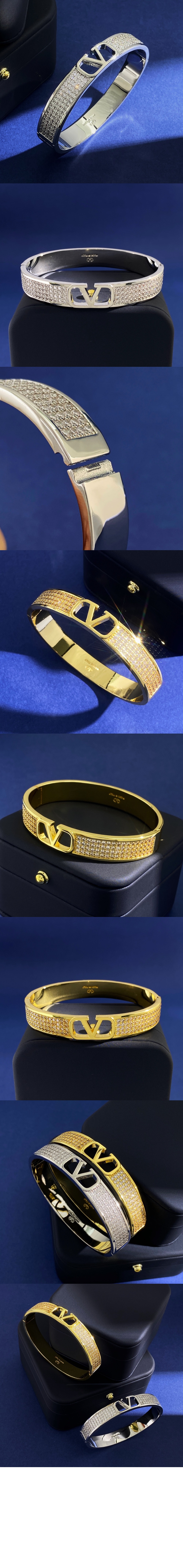 발렌티노 브이로고 크리스털 뱅글