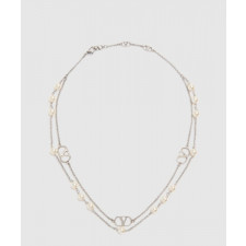 발렌티노 진주 장식 브이로고 시그니처 메탈 네크리스