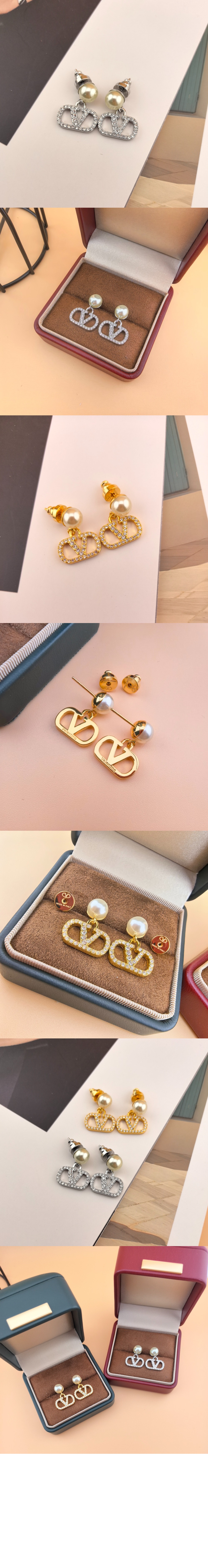 발렌티노 크리스털 장식 VLOGO SIGNATURE 이어링