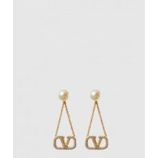 발렌티노 모조 진주와 큐빅 이어링