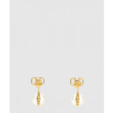 발렌티노 드롭 V로고 스터드 이어링