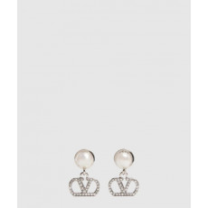 발렌티노 크리스털 장식 VLOGO SIGNATURE 이어링 6W2J0X