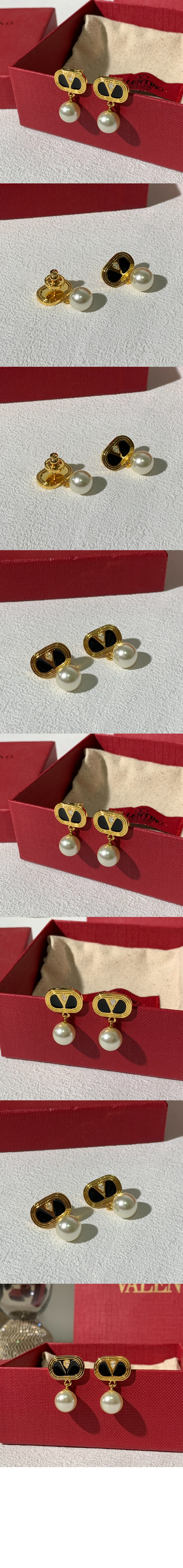 발렌티노 진주 오발렛 이어링
