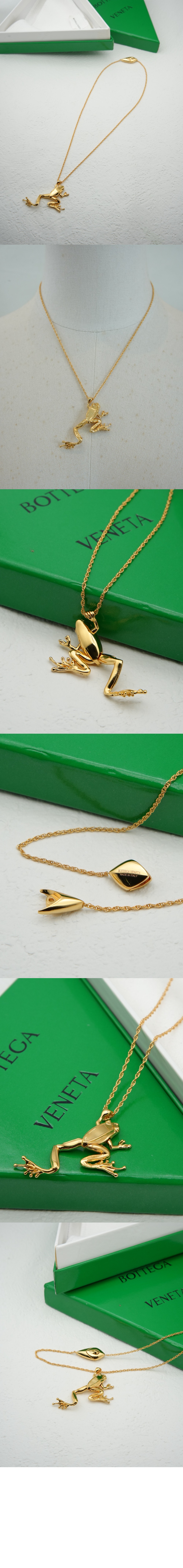 보테가베네타 옐로우 골드라나 네크리스 826942