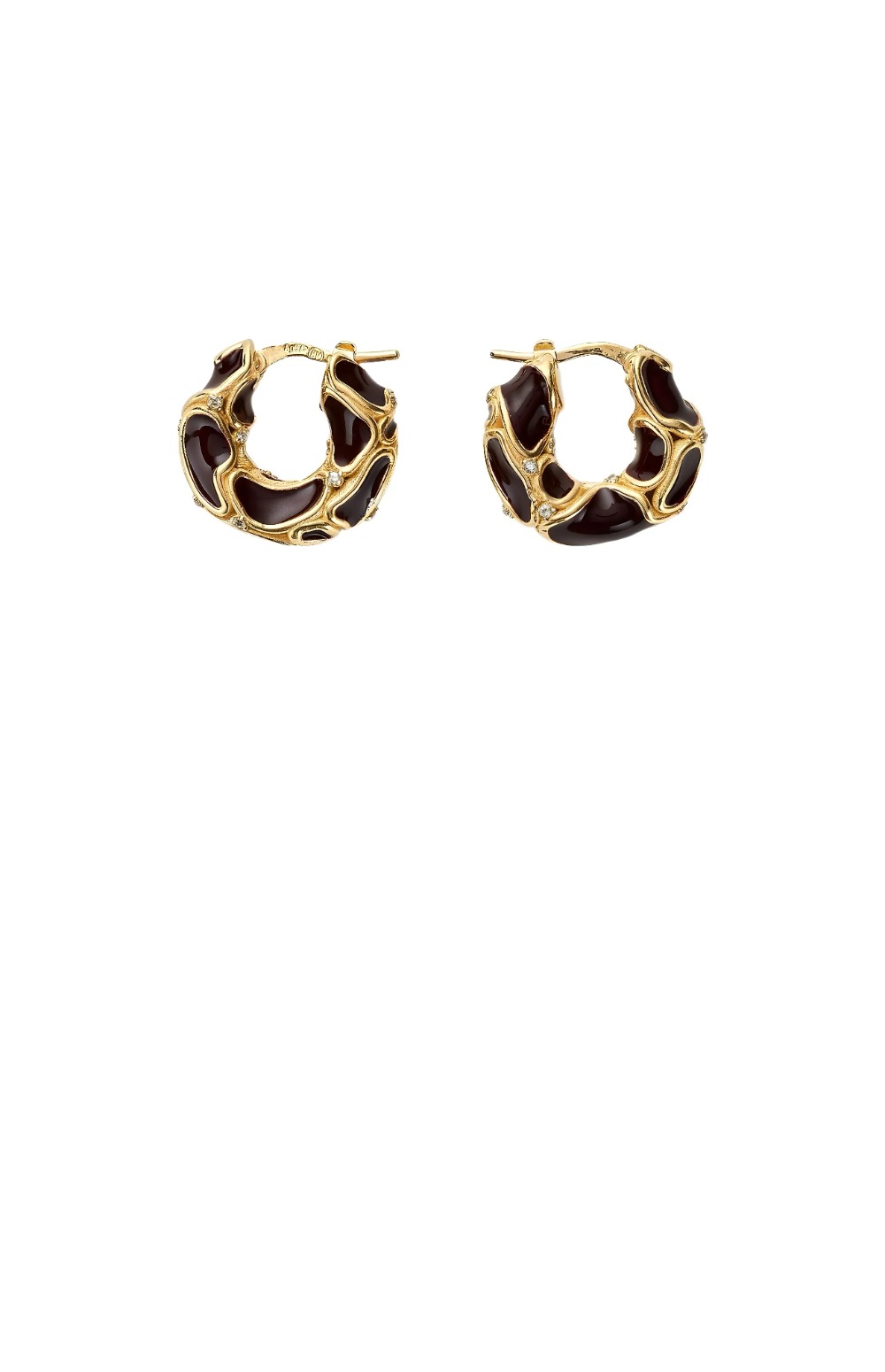 보테가베네타 메를로 용암 원형 이어링 743520