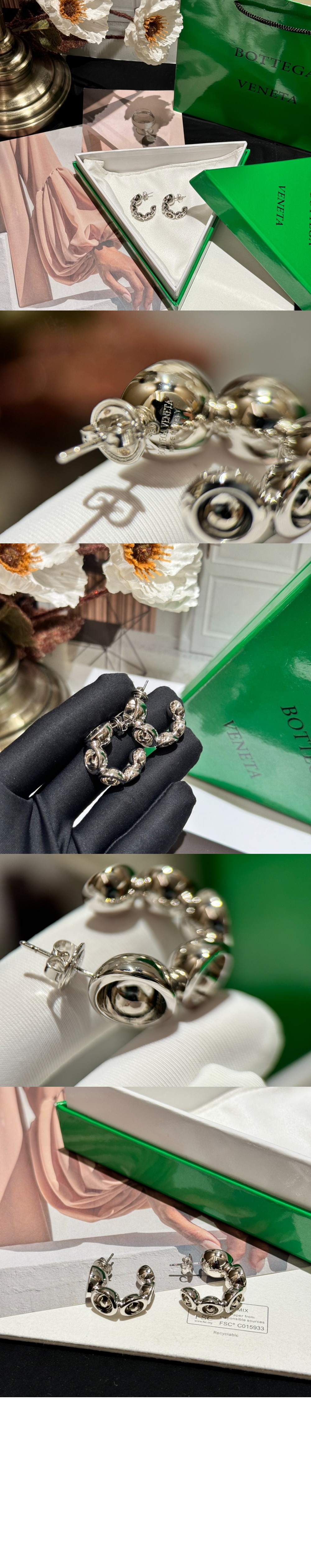 보테가베네타 종지 이어링 775045