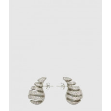 보테가베네타 나선형 지르콘 세팅 이어링 754327