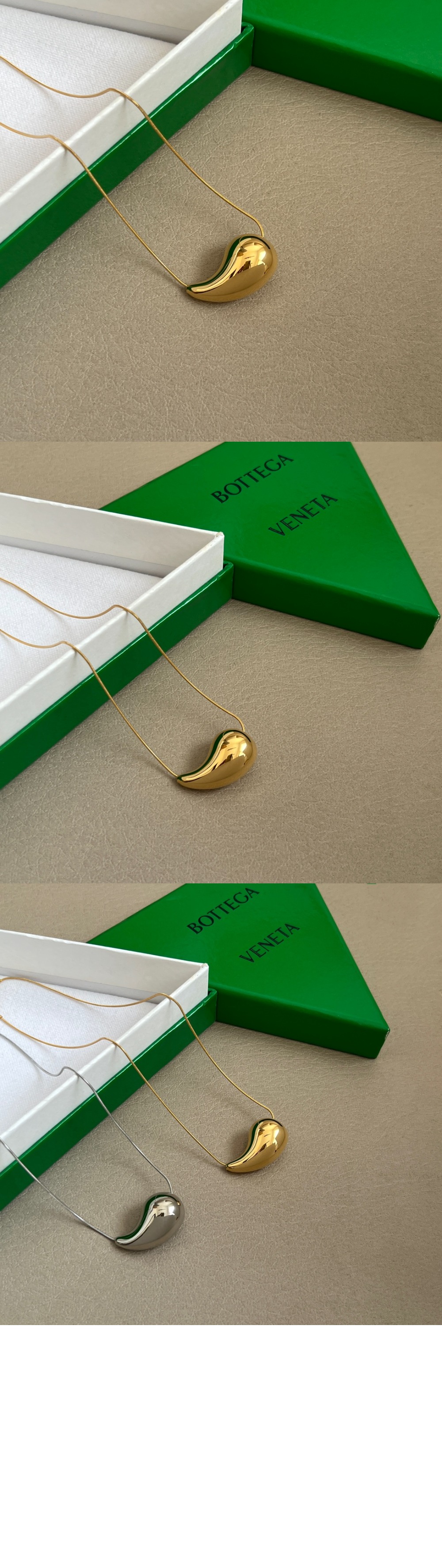 보테가베네타 드롭 펜던트 네크리스 731880