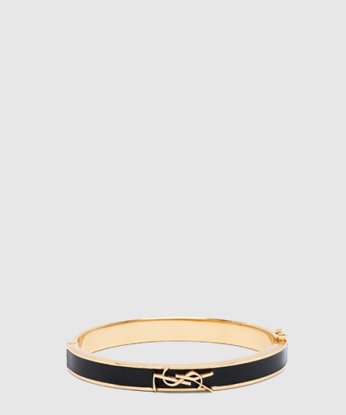 생로랑 파이톤 및 메탈 소재의 cassandre 브레이슬릿 711615