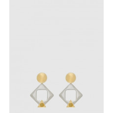 생로랑 레진과 메탈 소재의 기하학적인 이어링 792033