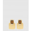 생로랑 메탈 소재의 카보숑 스퀘어 이어링 800770