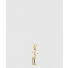 생로랑 메탈 및 라인스톤 소재의 Cassandre 싱글 이어링 746624