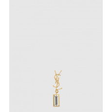 생로랑 메탈 및 라인스톤 소재의 Cassandre 싱글 이어링 746624