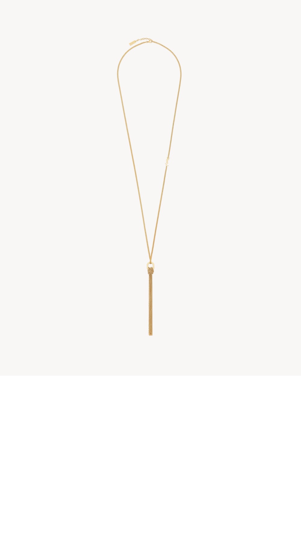 생로랑 메탈 소재의 CASSANDRE 태슬 네크리스 803193