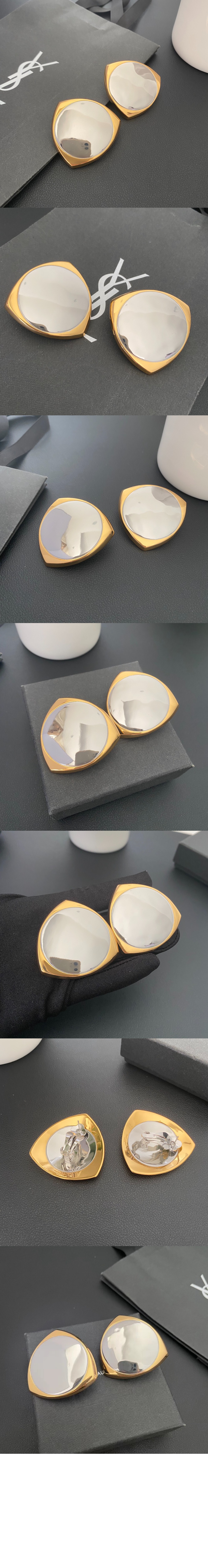 생로랑 메탈 소재의 쉴드 이어링 788236