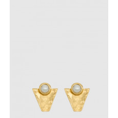 생로랑 텍스처드 지오메트릭 카보숑 이어링 820304