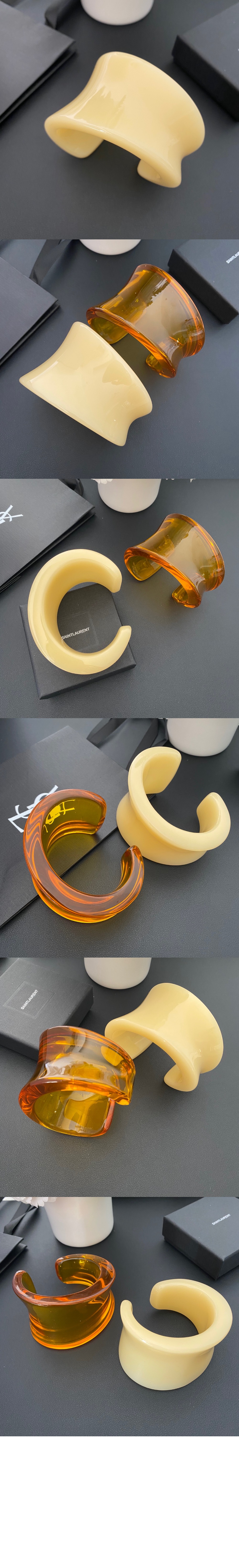 생로랑 레진 소재의 비대칭 커프 799051