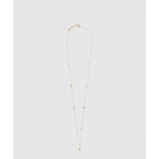 생로랑 메탈 소재의 라인스톤 롱 네크리스 697936