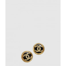 샤넬 더블 C 라운드 귀걸이 ABE000