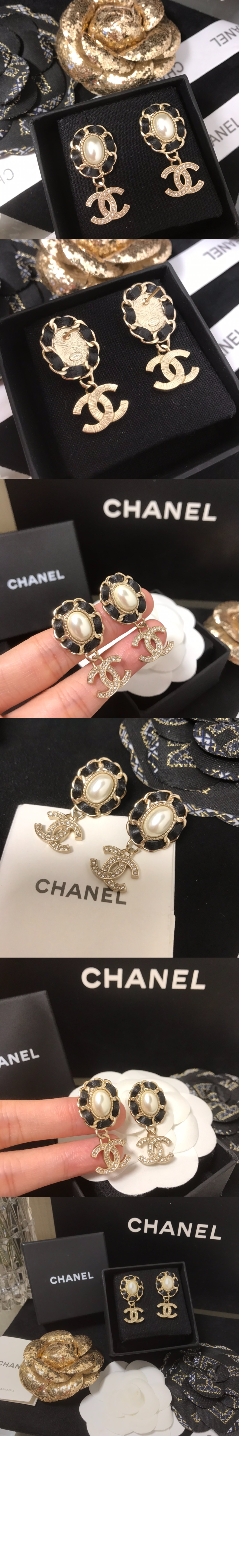 샤넬 더블 C 진주 귀걸이 AB6768