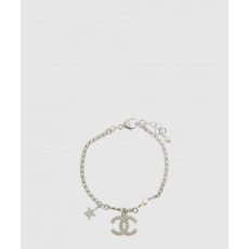 샤넬 CC 스타 실버 크리스탈 브레이슬릿 AB3556