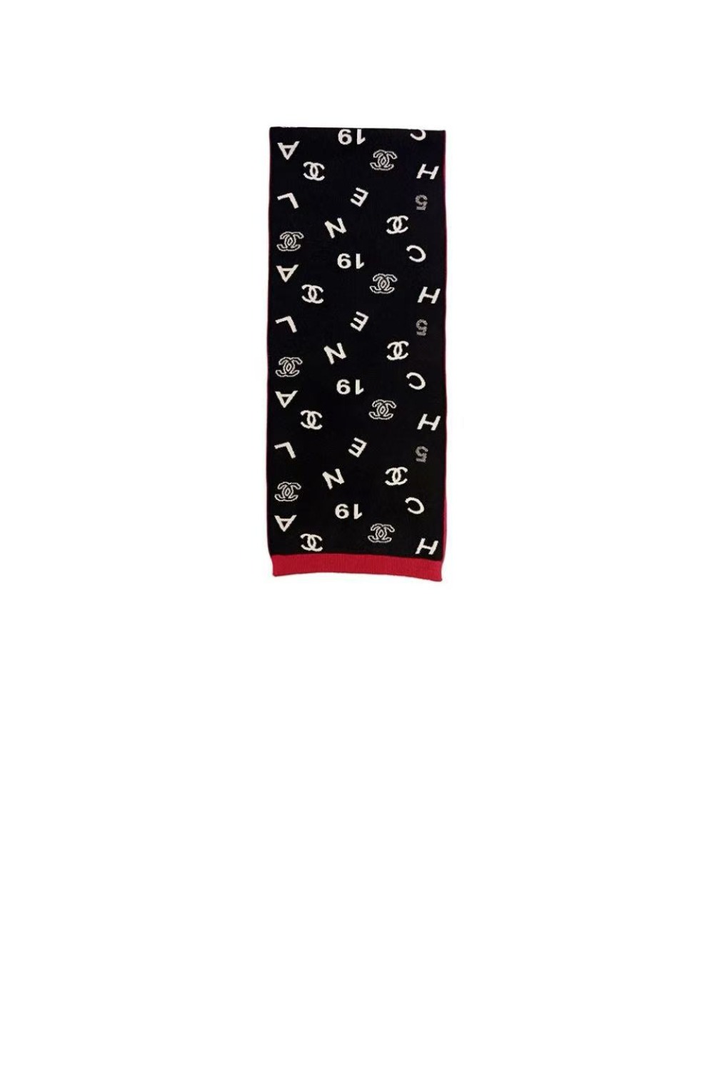 샤넬 양날 레터링 자카르 스카프 AA9262